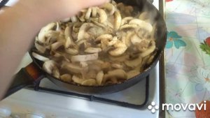 Макароны с грибами.