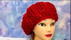 БЕРЕТ ВЕСНА-ЛЕТО крючком. Берет 48-60 размер для начинающих. (720p)