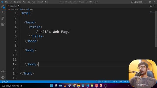 Web Development Course: HTML CSS -  Practical 1