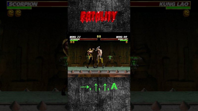 Mortal Kombat Trilogy Scorpion All Finishers #retro #games #игра #video