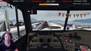 ATS 1.33x●CanaDream+Coast to Coast+Mexico● DLC Oregon●Freightliner FLD●Live Stream●На руле Logitech