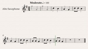 русская народная песня "Скок, скок, поскок"  видео-минусовка и ноты для саксофона-альта, темп 100
