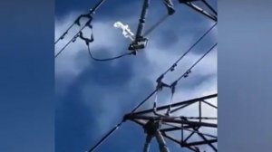 Электрическая дуга на опоре ⚡️220kV⚡️
