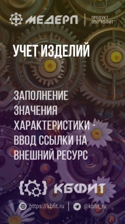 КБФИТ: МЕДЕРП. Учет изделий: Заполнение значения характеристики c вводом ссылки на внешний ресурс