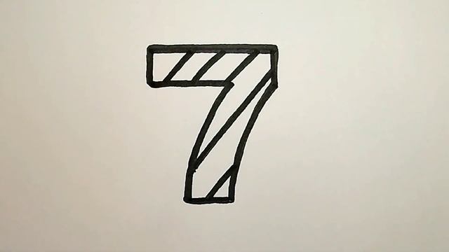 draw number seven for kids | нарисовать цифра семь для детей | bolalar uchun etti raqamini chizish смотреть онлайн
