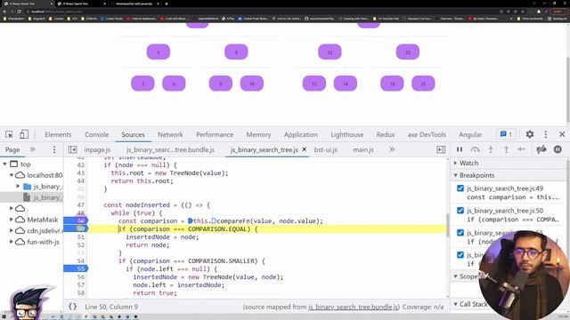 Implementing Binary Search Trees in JavaScript with a Visual App смотреть онлайн