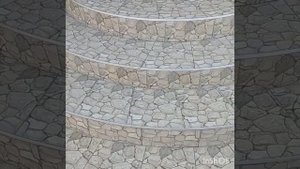 Крыльцо.ступени полукругом с обыкновенной плитки.