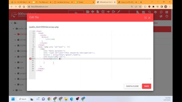 CS295 - Wk3 - PHP Arrays смотреть онлайн