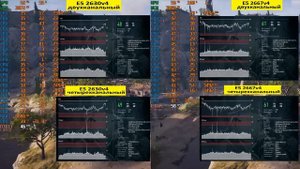 E5 2667v4 vs E52630 v4 с RX 580 8gb в двухканальном и четырехканальном режимах