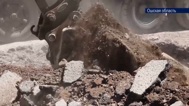В мкр Кулатов г. Ош завершается строительство аллеи длиною 850 метров