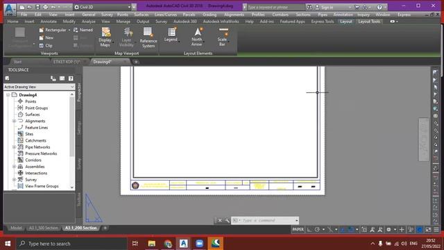 CARA MEMBUAT TEMPLATE PRINT A3 DI AUTOCAD CIVIL 3D смотреть онлайн