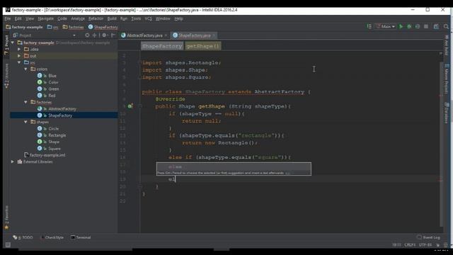 How to implement Abstract Factory design pattern in Java byVY