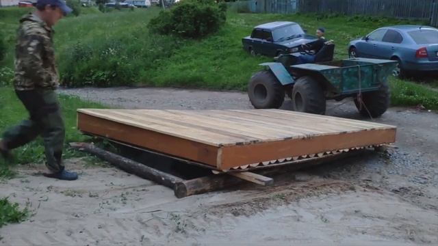 Плот из канистр и бутылок на озеро смотреть онлайн