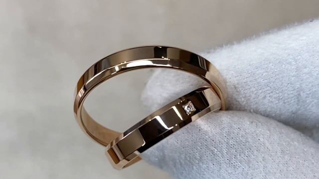 Парное обручальное кольцо *Л-41-1бр/к* смотреть онлайн