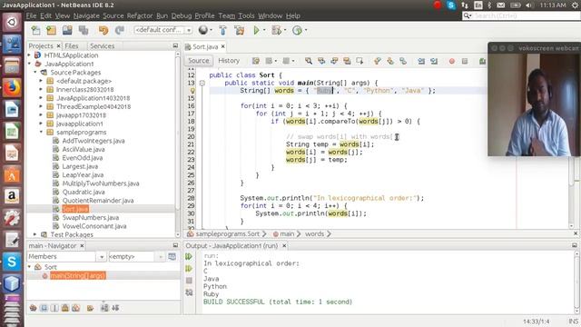 Program to Sort Strings in Dictionary Order