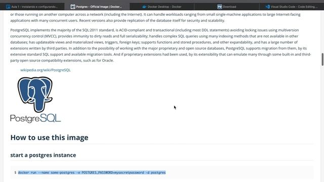 Iniciando banco de dados com Docker e Postgres [CRUD] - Backend com Golang, Postgres e Docker смотреть онлайн