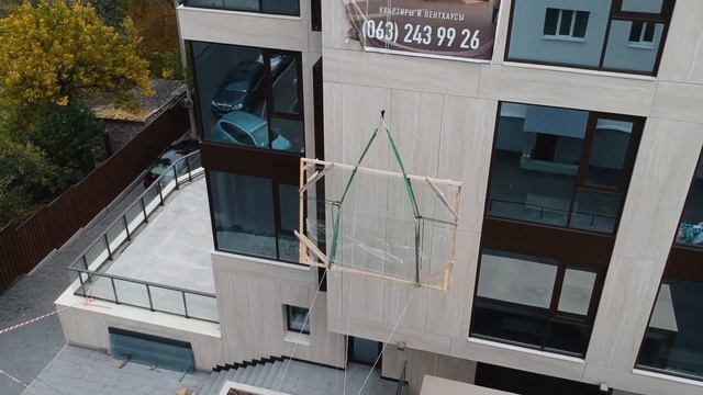 #Подъем архитектурного стекла | ЖК THE GARDEN смотреть онлайн