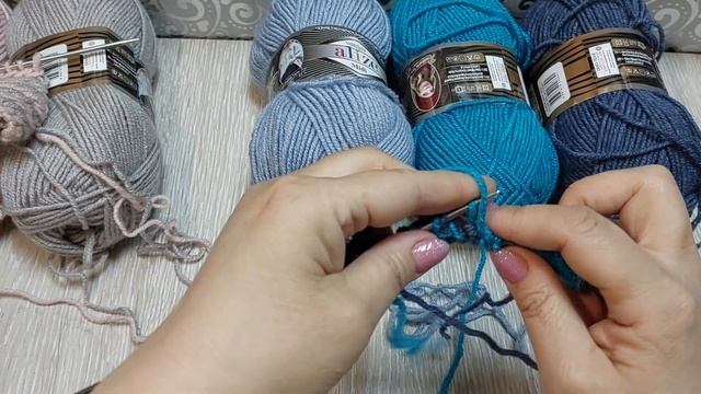 Фактурный, многоцветный узор для спиц! Отличный узор для детских пледов, кардиганов, снудов и т.д.