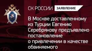 В Москве Евгению Серебрякову предъявлено постановление о привлечении в качестве обвиняемого