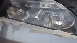 Honda AIRWAVE. Видеоотчет полировки фар