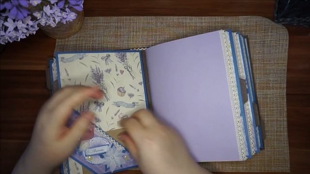 Provence Lavender Handmade Notebook with Colorful Divider Tabs смотреть онлайн