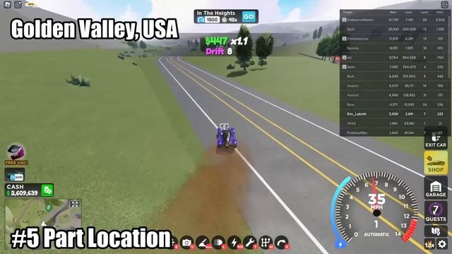 ROBLOX DRIVE WORLD | ALL PARTS LOCATION FOR CASPER TRC AND HOOLIGAN NIMBUS EXPIRED