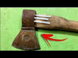 Клинья больше не нужны? Увидел как иностранные мастера крепят топор, тоже повторил