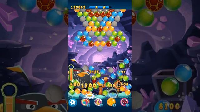 Angry Birds POP Bubble Shooter - Level 65. Gameplay Android walkthrough смотреть онлайн