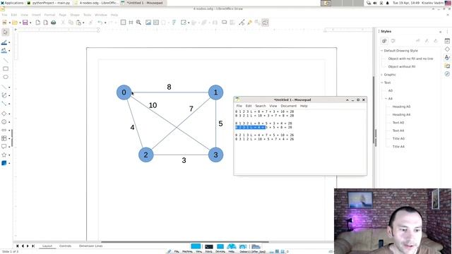 Решение задачи коммивояжера с помощью библиотеки python-tsp