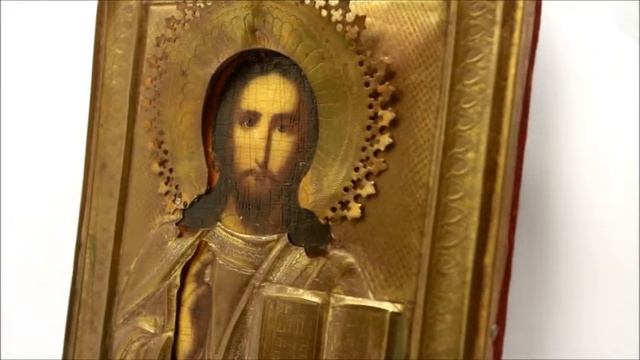 Икона старинная Спас Вседержитель. DR0069