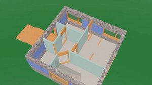 Планировка одноэтажного дома 10х10, с подвалом