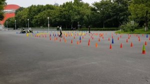 Тренировка полицейских на мотоциклах в Китае