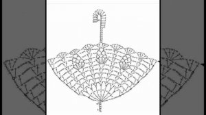 Зонт, вязание крючком,  МК,  мастер класс в схемах.