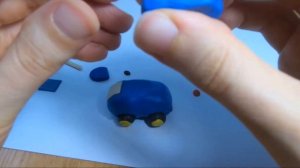 Слепим из пластилина Поли полицейская машина из мультфильма Робокар Поли/Видео лепка