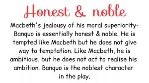 Character Sketch of BANQUO | MACBETH | WRITTEN