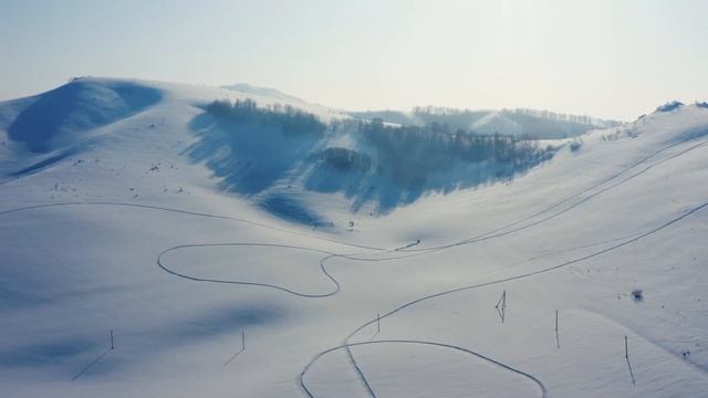 По Бухтарминскому морю на джипах и снегоходах смотреть онлайн