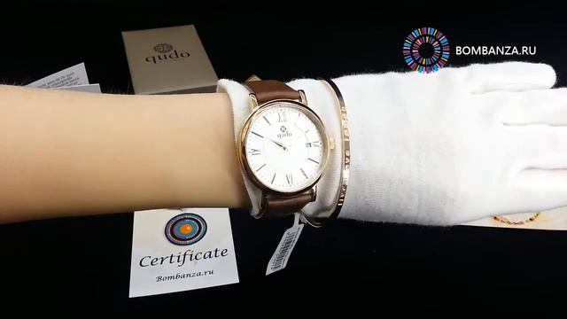 Женские часы премиум-класса Qudo, Varese, 804029 BR/RG. Браслет в подарок. Германия
