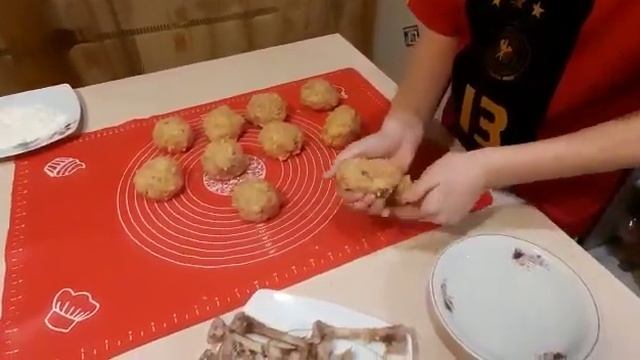 #учимсяготовить куриные котлеты на косточке