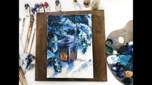 Мастер-класс по маслу «Волшебный фонарь» | Как нарисовать фонарь поэтапно