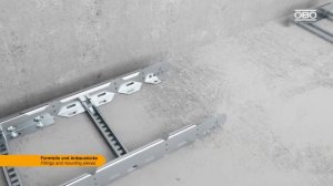 Монтаж лестничных кабельных лотков ОБО Беттерманн