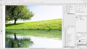Добавление воды и отражения в воде - Фотошоп Экшен