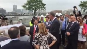 Cornell Tech Briefs Mayor de Blasio On Solar Panels And Cherry Trees