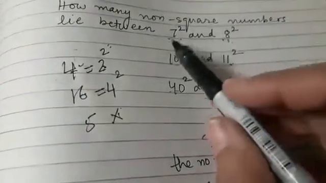 How many non square numbers are between 7^2 and 8^2 | Important Question |Squares and Square roots смотреть онлайн