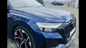 Установка переднего обвеса RSQ8 на Audi Q8 AUDI-UPGRADE.RU