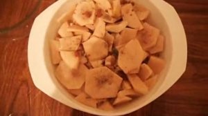 Картофельная запеканка с салом в микроволновке