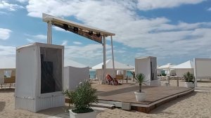 VIP ЗОНА пляжа Лазурный Берег. Евпатория. Крым. Курорт.