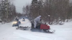 охота на снегоходах в Шеманихе
