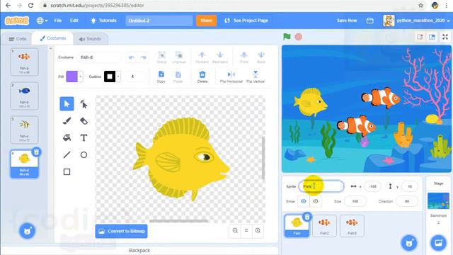 #Scratch 3 Test Lesson 2.3 Костюмы