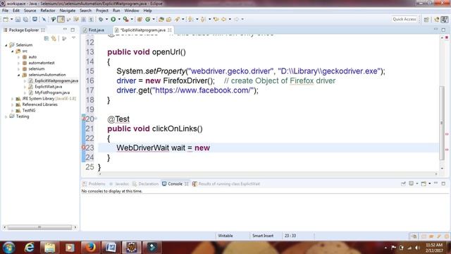 Explicit Wait in Selenium
