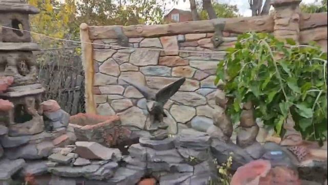 Забор из цемента. Декоративный камень. Обзор двора. Скульптуры для дома. мастер: Олег Симахин. смотреть онлайн